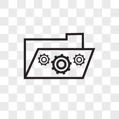 Dizin tercihleri vektör simgesi şeffaf arka grupta izole edildi