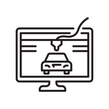 Model icon vector isolated on white background, Model sign , lin