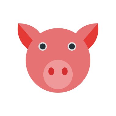 Domuz simge vektör işareti ve beyaz arka plan üzerinde izole sembolü