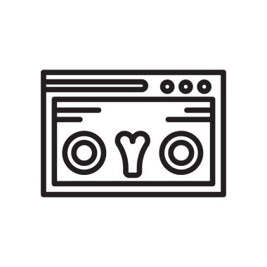 Fosil simge vektör işareti ve beyaz arka plan üzerinde izole sembolü