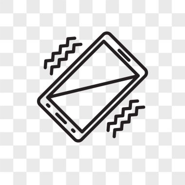 Saydam arka plan üzerinde akıllı izole Smartphone vektör simgesi