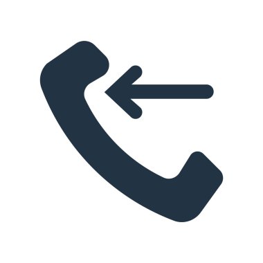 Beyaz arkaplanda simge vektörü izole edildi, çağrı kodu