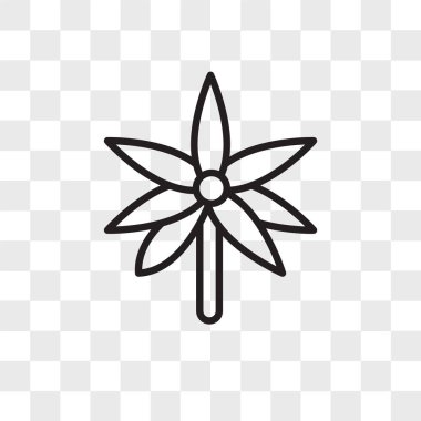 PalmaTV vektör simgesi şeffaf arkaplanda izole edildi, Palma