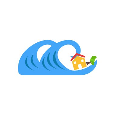 Tsunami icon vector isolated on white background for your web and mobile app design