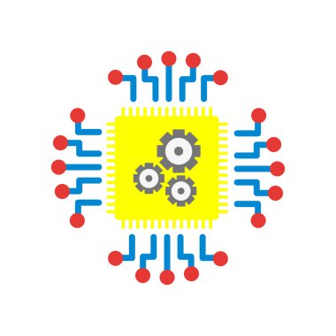 Artificial intelligence icon vector sign and symbol isolated on white background