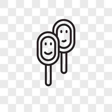 Cufflinks vektör simgesi şeffaf arkaplanda izole edildi, Cuffli