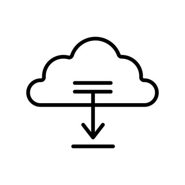 Beyaz arkaplanda izole edilmiş Bulut simgesi vektöründen indir, Do