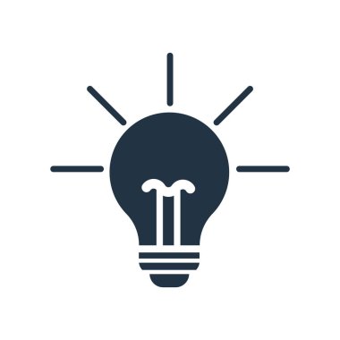 Beyaz arka plan üzerinde fikir işareti izole fikir simge vektör