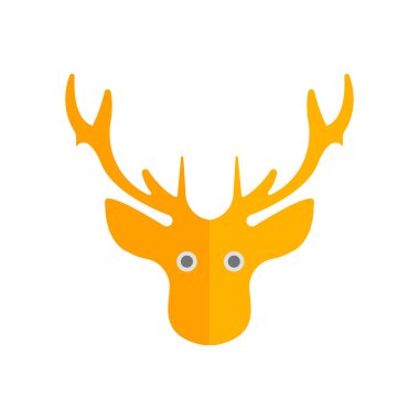 Geyik simge vektör işareti ve beyaz arka plan üzerinde izole sembolü