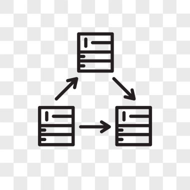 Saydam arka plan üzerinde sunucu lo izole sunucu vektör simgesi