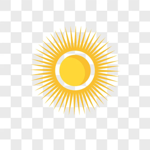 Icono del vector solar aislado sobre fondo transparente, Sun logo des — Archivo Imágenes Vectoriales