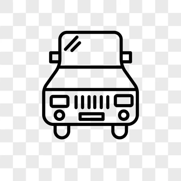 Icône vectorielle de voiture isolée sur fond transparent, Car logo des — Image vectorielle