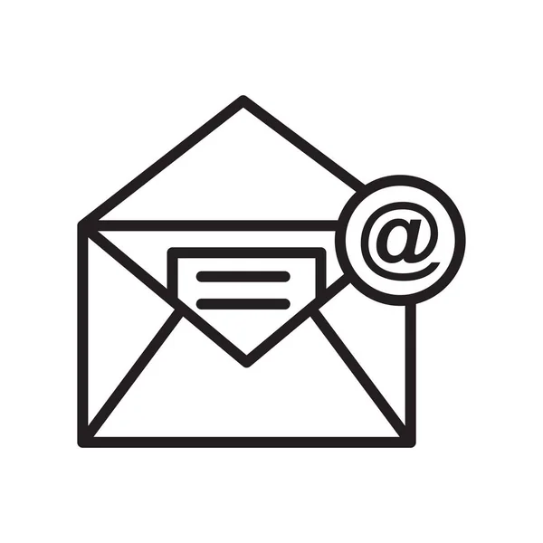 E-post ikonen vektor logga och symbol isolerad på vit bakgrund, — Stock vektor