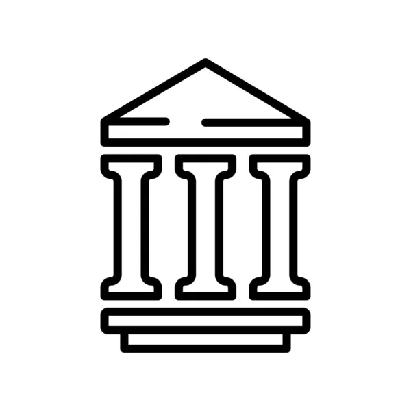 Banco icono signo vectorial y símbolo aislado sobre fondo blanco, B — Vector de stock