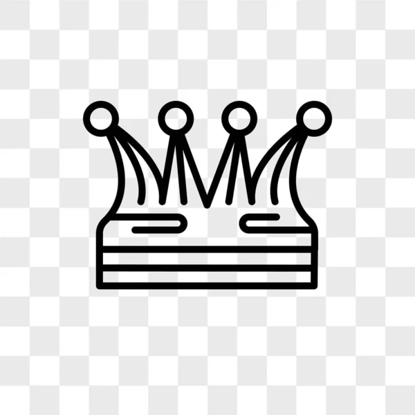 Kroon vector pictogram geïsoleerd op transparante achtergrond, Crown logo — Stockvector