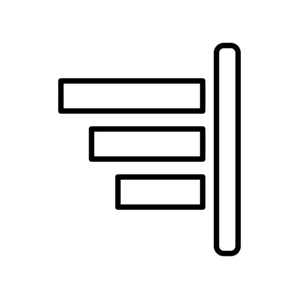 Vetor ícone de alinhamento isolado no fundo branco, Alinhamento si — Vetor de Stock