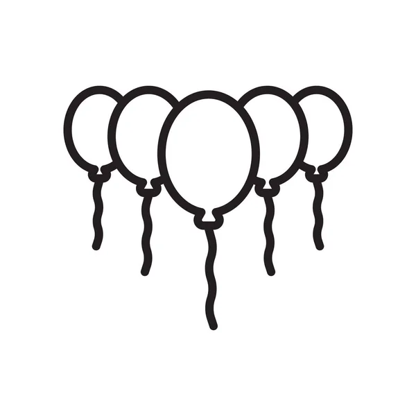 Icône ballons isolé sur fond blanc — Image vectorielle