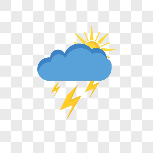 Icône vectorielle orageuse isolée sur fond transparent, Stormy lo — Image vectorielle