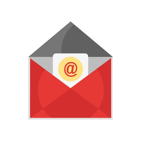 E-posta simge vektör işareti ve beyaz arka plan üzerinde izole sembolü — Stok Vektör