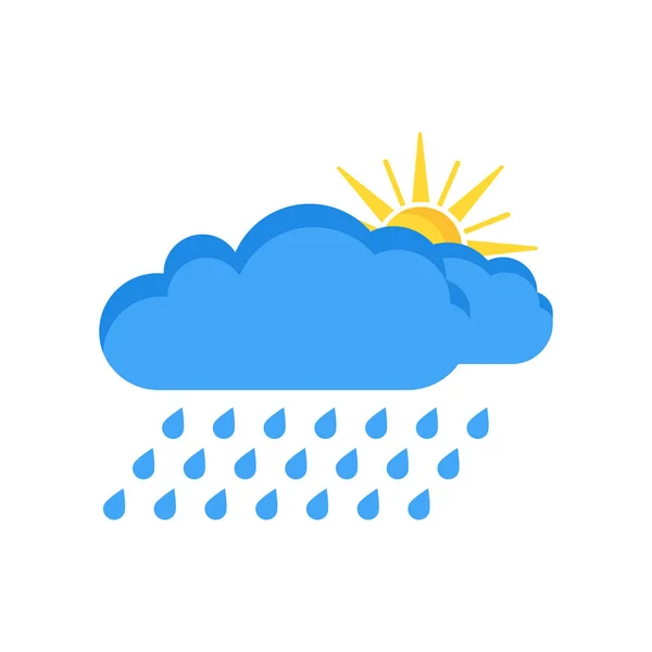 Rainy Icon Vector Isolated White Background Your Web Mobile App — 图库矢量图片
