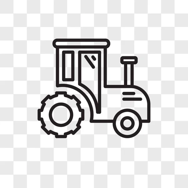 Traktor vektor ikonen isolerad på transparent bakgrund, traktor — Stock vektor