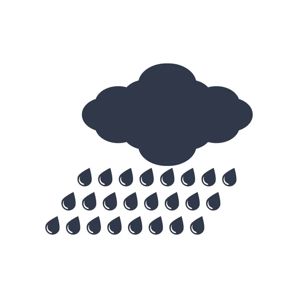 Raining Icon Vector Isolated White Background Your Web Mobile App — Stock Vector