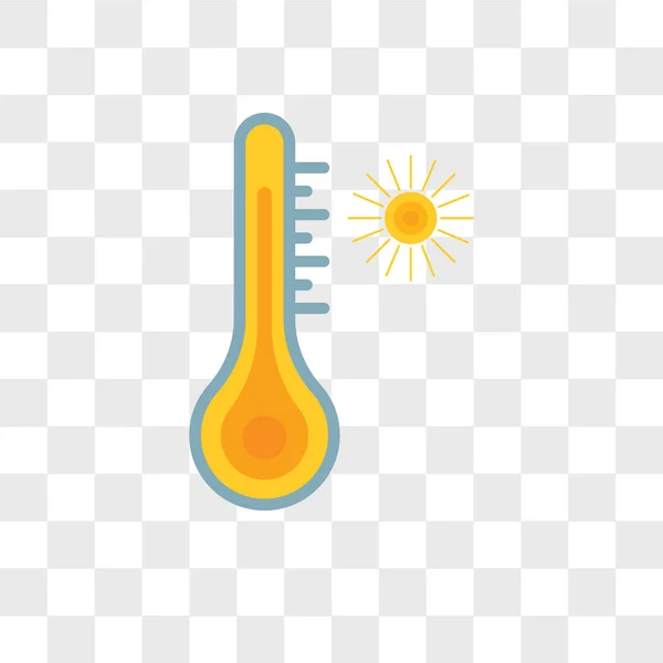 Temperaturvektorsymbol isoliert auf transparentem Hintergrund, Temp — Stockvektor