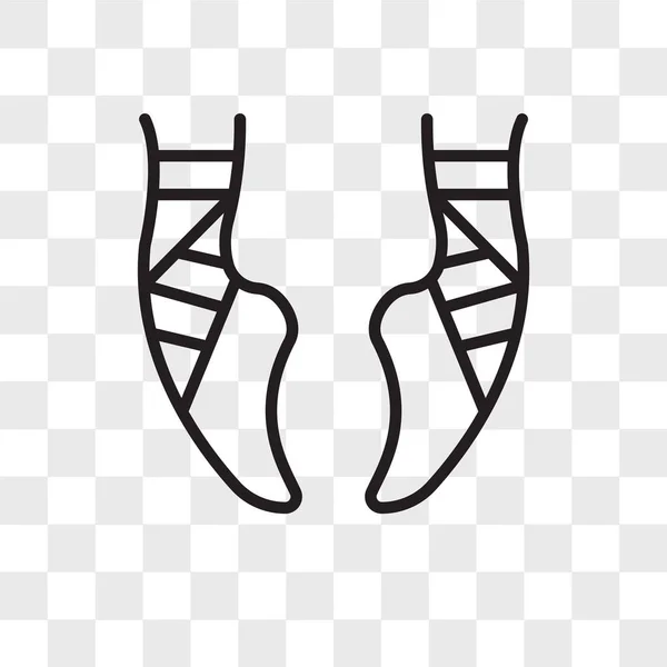 Ballet vector icon isolated on transparent background, Ballet lo — 스톡 벡터