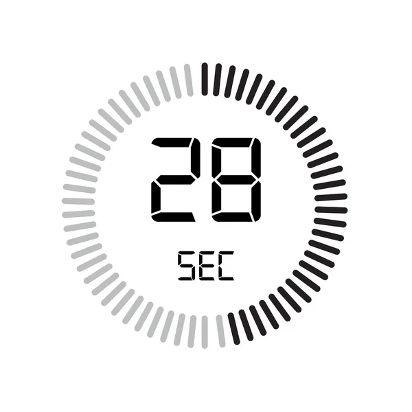 28秒图标 数字计时器 简单的矢量说明 — 图库矢量图片