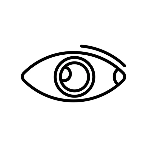 Vetor de ícone de olho isolado no fundo branco, sinal de olho — Vetor de Stock