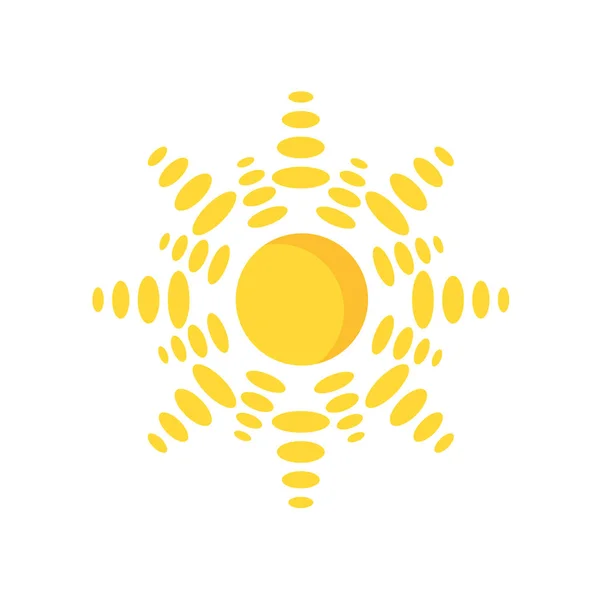 Вектор Иконки Солнца Изолирован Белом Фоне Веб Мобильного Дизайна Приложения — стоковый вектор