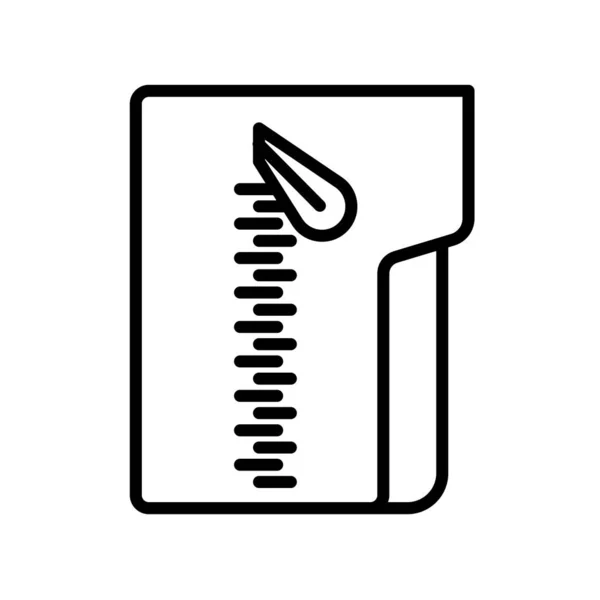 Zip-Dateisymbol-Vektor isoliert auf weißem Hintergrund, Zip-Dateizeichen — Stockvektor