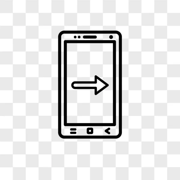 Ícone vetor Smartphone isolado em fundo transparente, Inteligente — Vetor de Stock