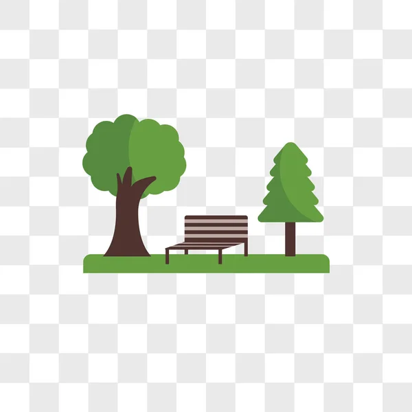 Park vector pictogram geïsoleerd op transparante achtergrond, Park logo d — Stockvector