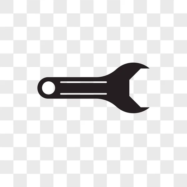 Llave ajustable icono vectorial aislado sobre fondo transparente — Vector de stock