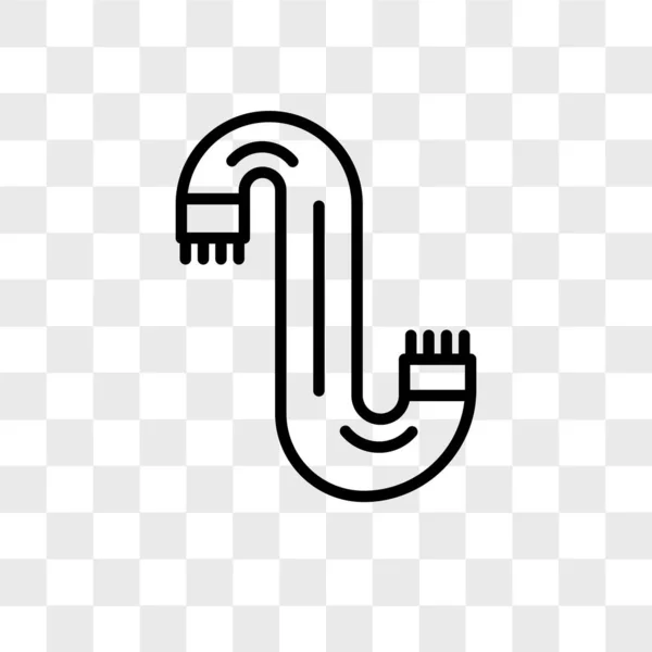 Halsduk vektor ikonen isolerad på transparent bakgrund, halsduk logotyp — Stock vektor