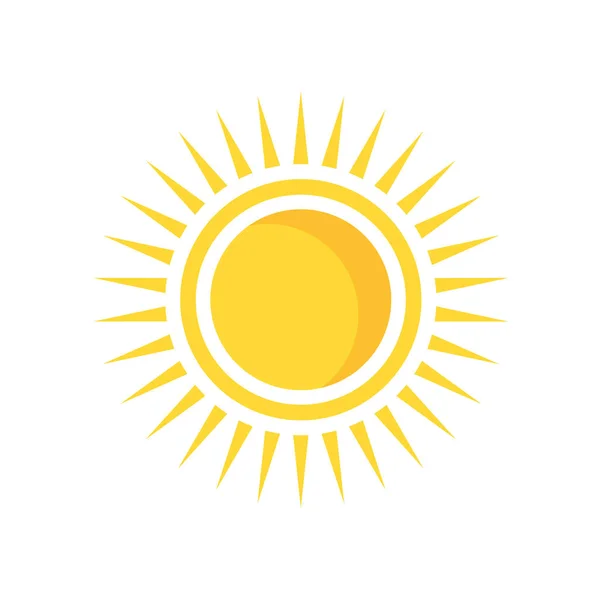 Sun Icon Vector Isolated White Background Your Web Mobile App — Stok Vektör