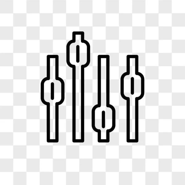 Box plot chart vector icon isolated on transparent background, B — Stock vektor