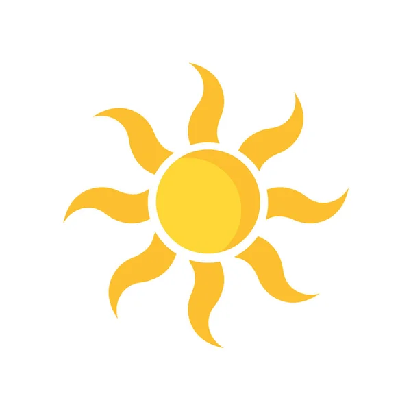 Sun Icon Vector Isolated White Background Your Web Mobile App — Stock vektor