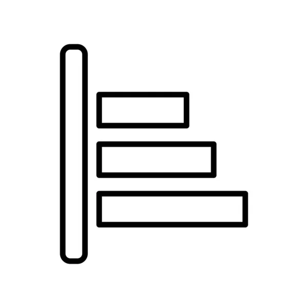 Ícone de alinhamento de objeto vetor isolado no fundo branco, Objec — Vetor de Stock