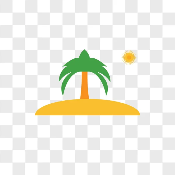 Island vector icon isolated on transparent background, Island lo — Stock Vector