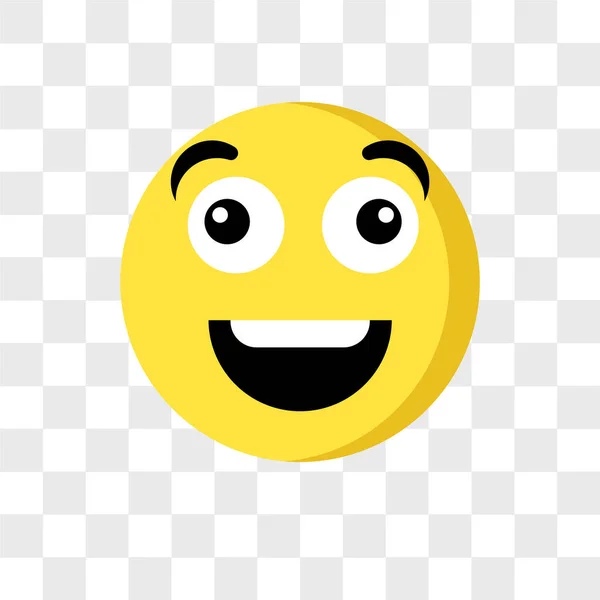 Happy emoji icône vectorielle isolé sur fond transparent, Happ — Image vectorielle