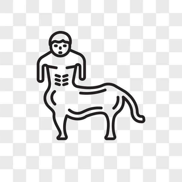 Centaur vector pictogram geïsoleerd op transparante achtergrond, Centaur — Stockvector