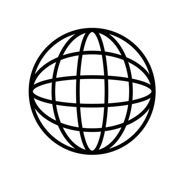 Earth globe pictogram vector geïsoleerd op een witte achtergrond, aarde glob — Stockvector