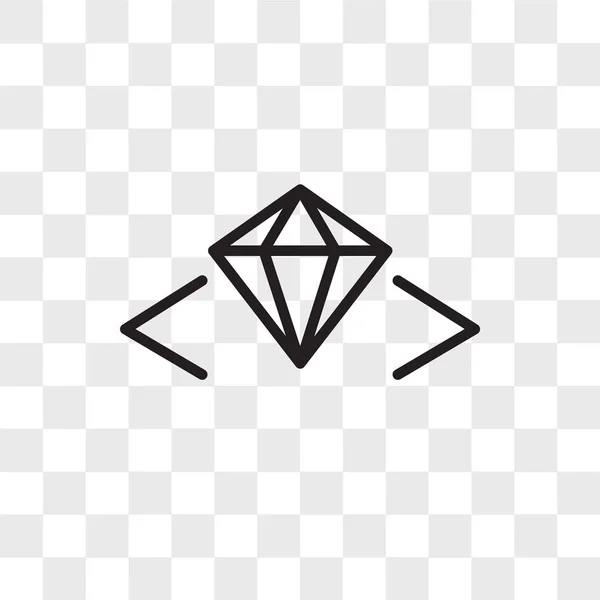 Sauberer und perfekter Code mit Diamant, Rubin-Vektorsymbol isoliert o — Stockvektor
