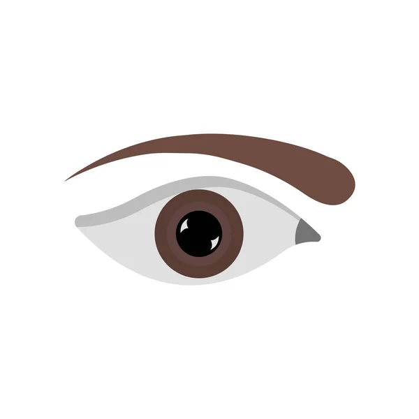 Icona dell'occhio segno vettoriale e simbolo isolato su sfondo bianco — Vettoriale Stock