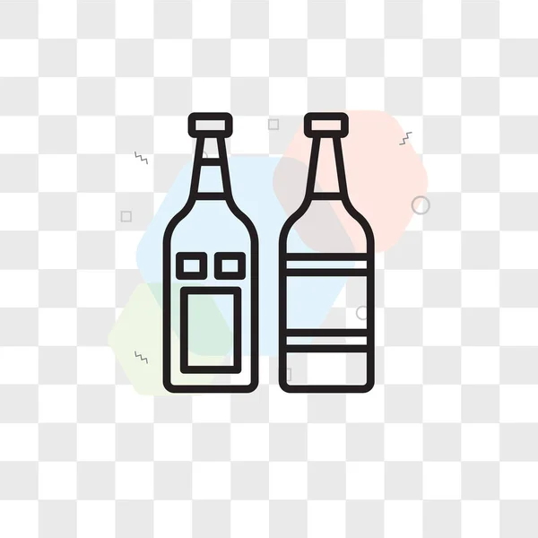 Wine vector icon isolated on transparent background, Wine logo d — Stock Vector