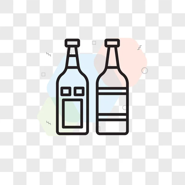 Icono del vector del vino aislado sobre fondo transparente, logotipo del vino d — Vector de stock