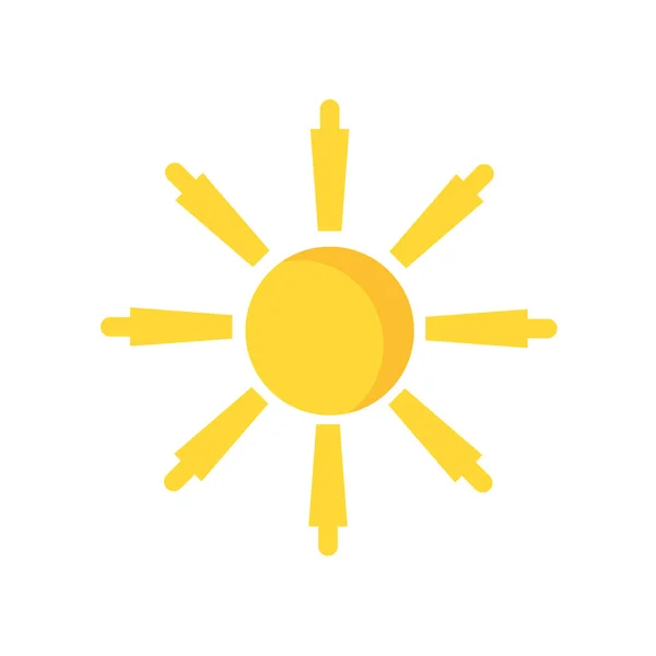 Aurinko Kuvake Vektori Eristetty Valkoisella Taustalla Web Mobiilisovelluksen Suunnittelu — vektorikuva
