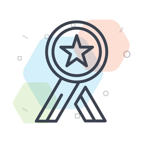 Medal Icon Vector Isolated White Background Your Web Mobile App — 图库矢量图片
